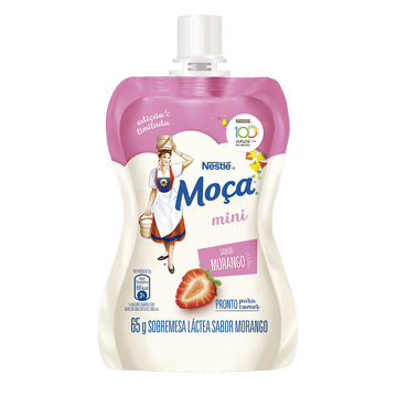 Sobremesa Láctea Morango Nestlé Moça Mini Squeeze 65g