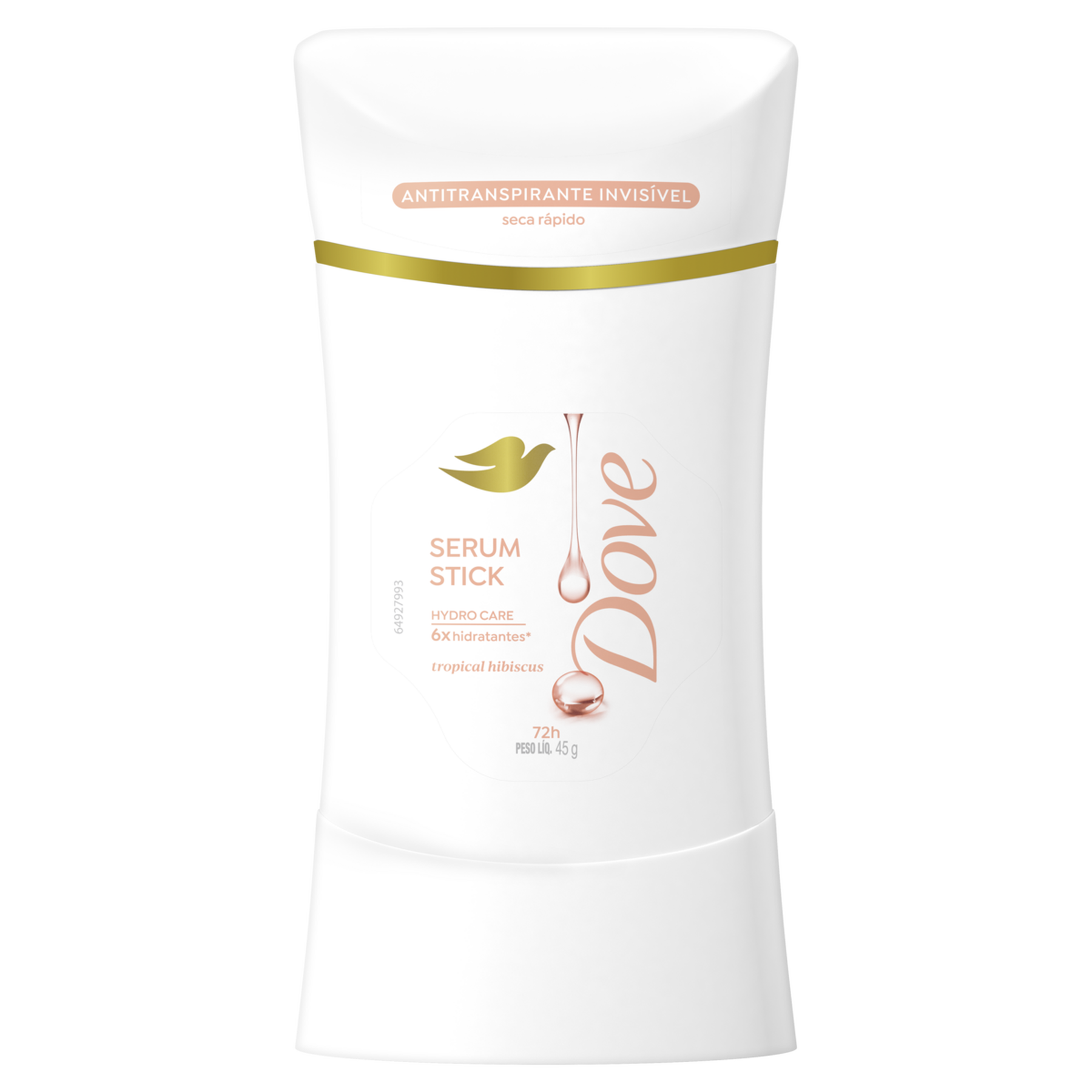 Desodorante Antitranspirante Dove Stick Invis&iacute;vel Tropical Hibiscus S&eacute;rum 45g