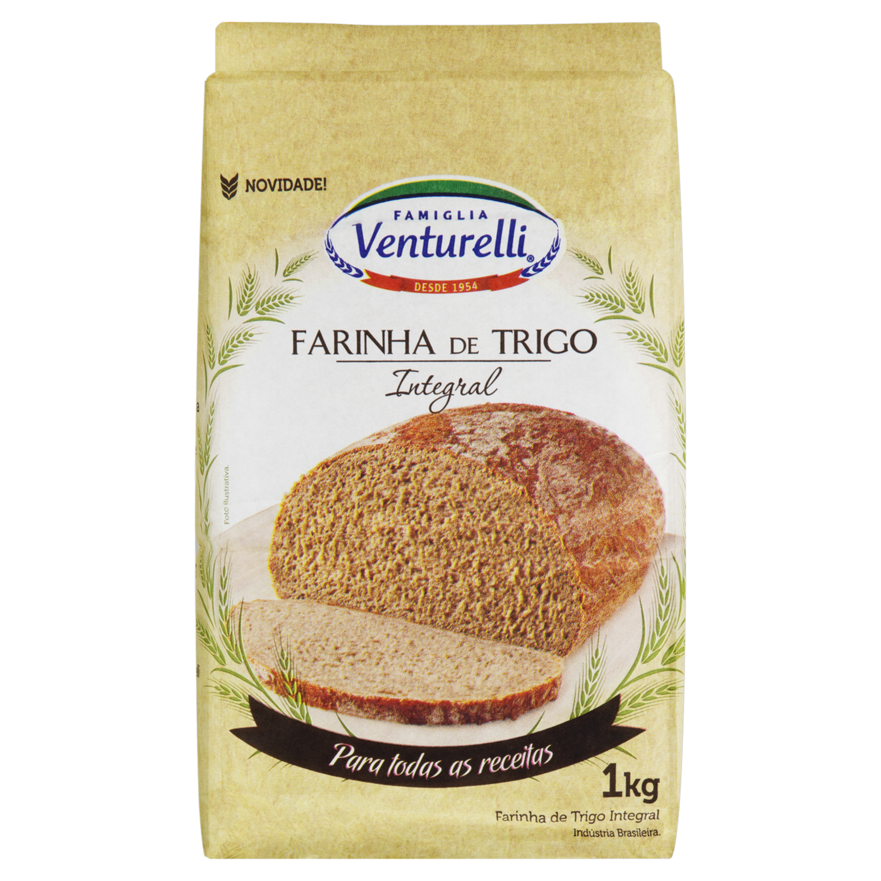 Farinha de Trigo Integral Famiglia Venturelli Pacote 1kg
