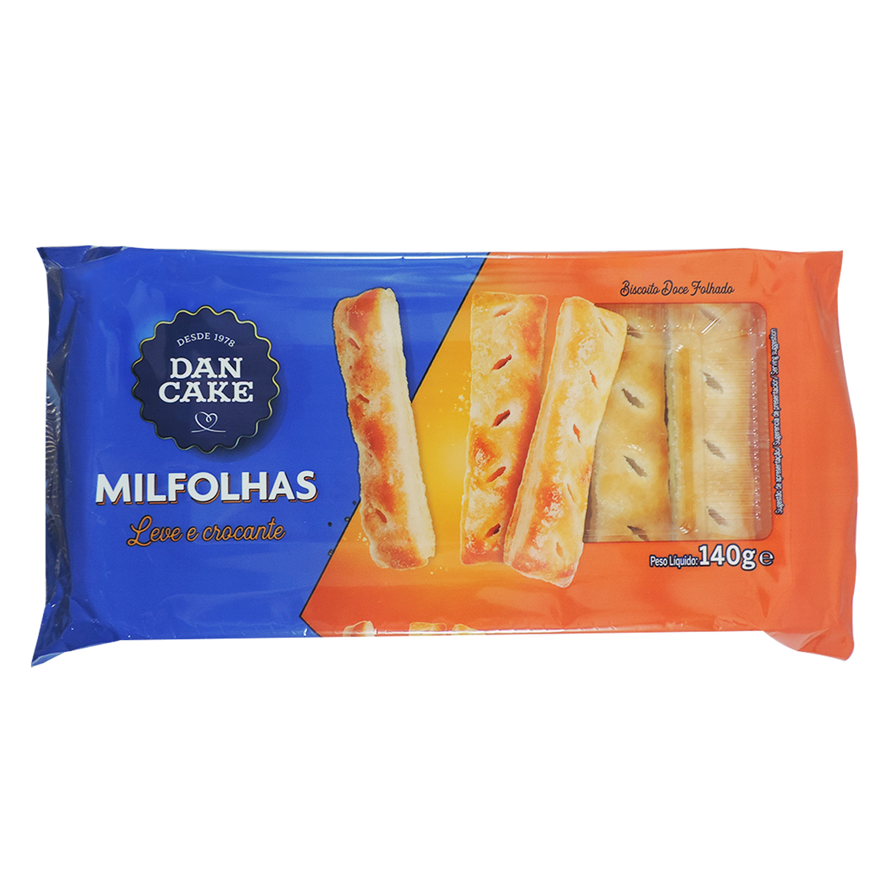 Biscoito Folhado Milfolhas Dan Cake Pacote 140g
