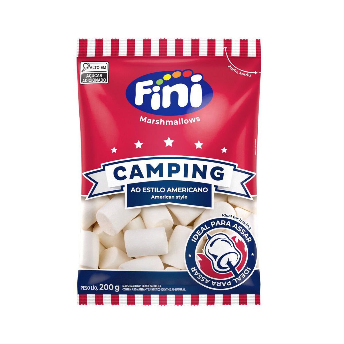 Marshmallow Camping Fini Pacote 200g