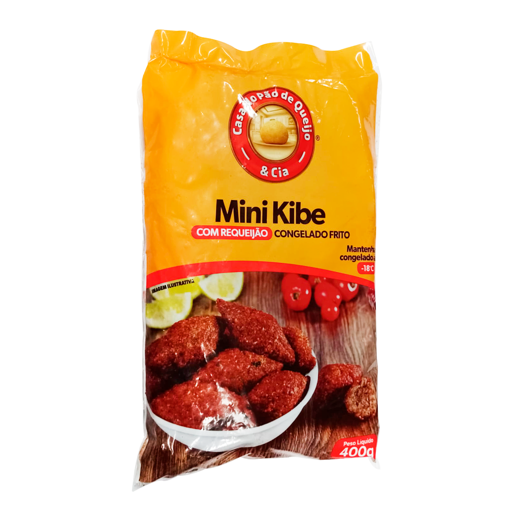 Mini Kibe com Requeij&atilde;o Congelado Casa do P&atilde;o de Queijo 400g