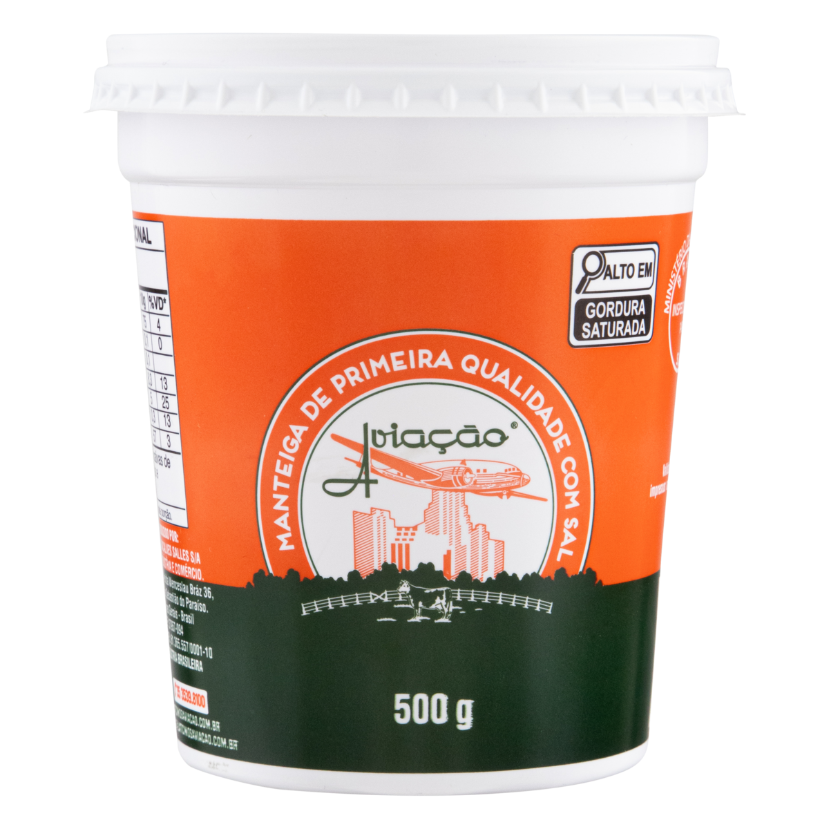 Manteiga com Sal Avia&ccedil;&atilde;o Pote 500g