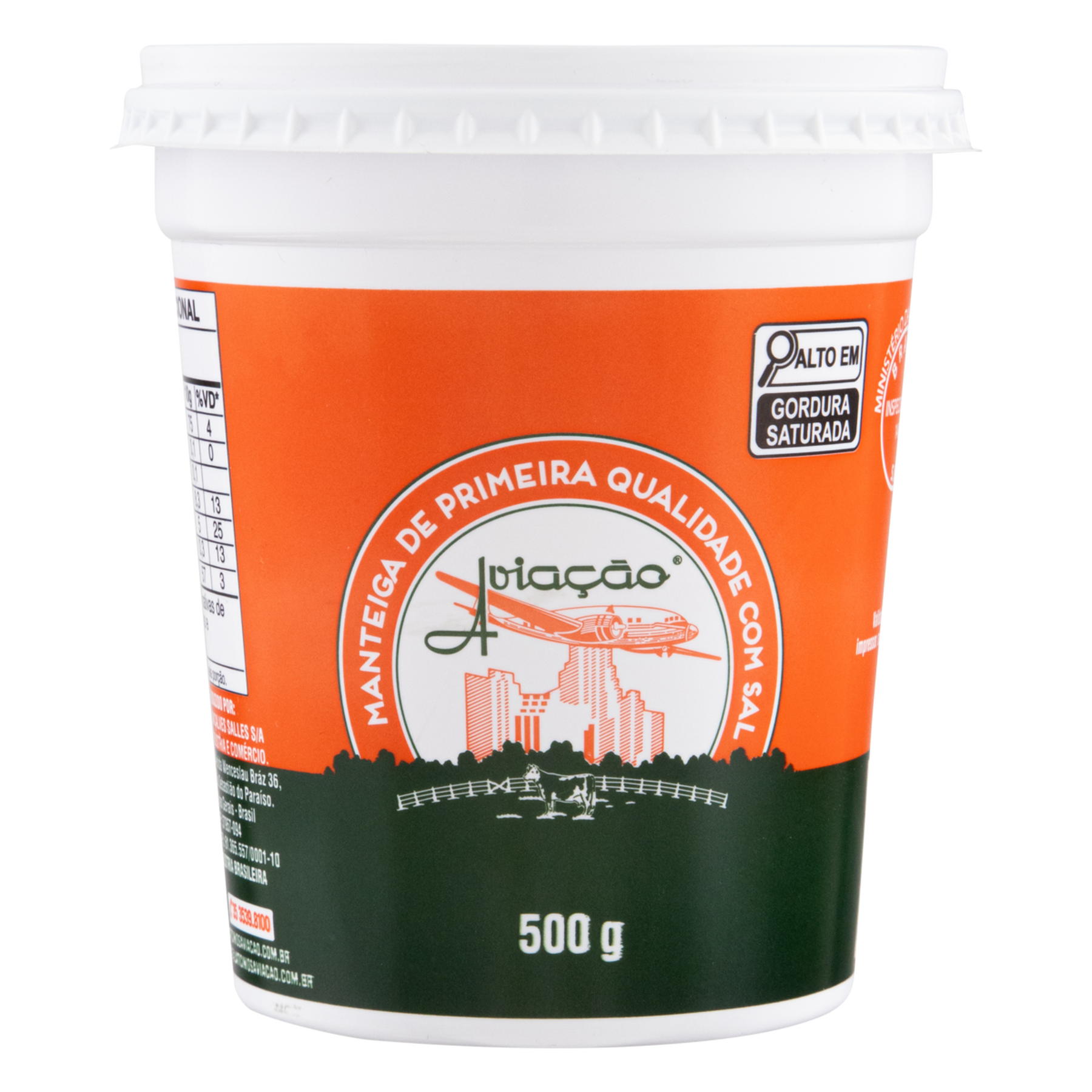 Manteiga com Sal Avia&ccedil;&atilde;o Pote 500g