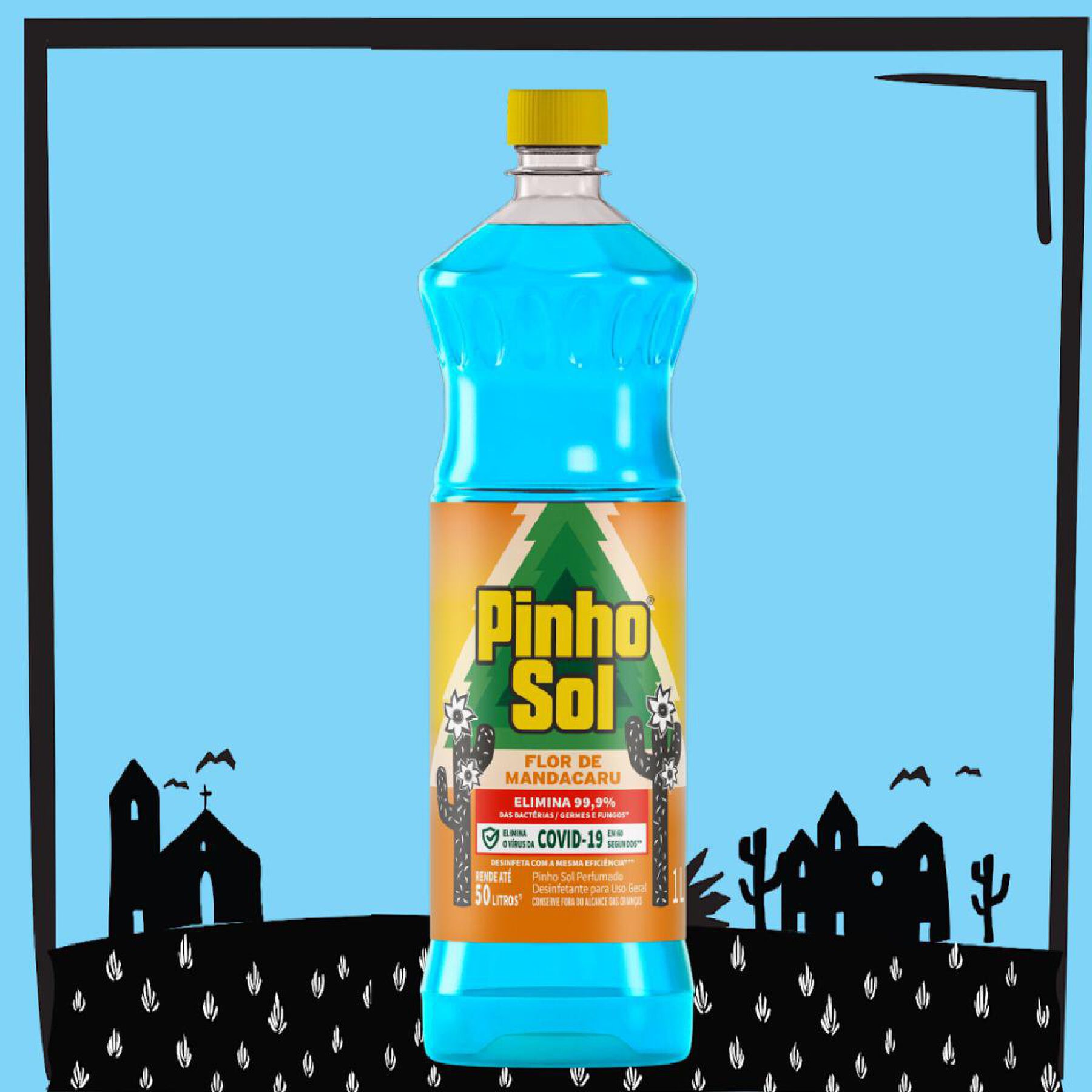 Desinfetante Uso Geral Flor de Mandacaru Pinho Sol Frasco 1l
