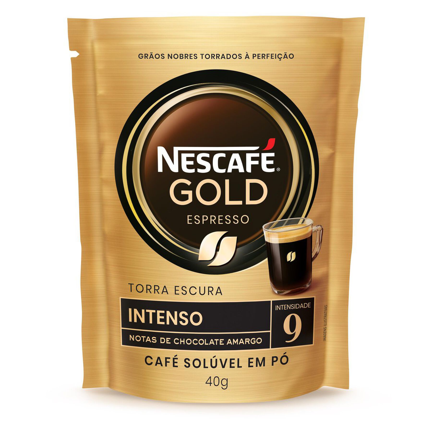 Caf&eacute; Sol&uacute;vel em P&oacute; Espresso Intenso Nescaf&eacute; Gold Sach&ecirc; 40g&nbsp;