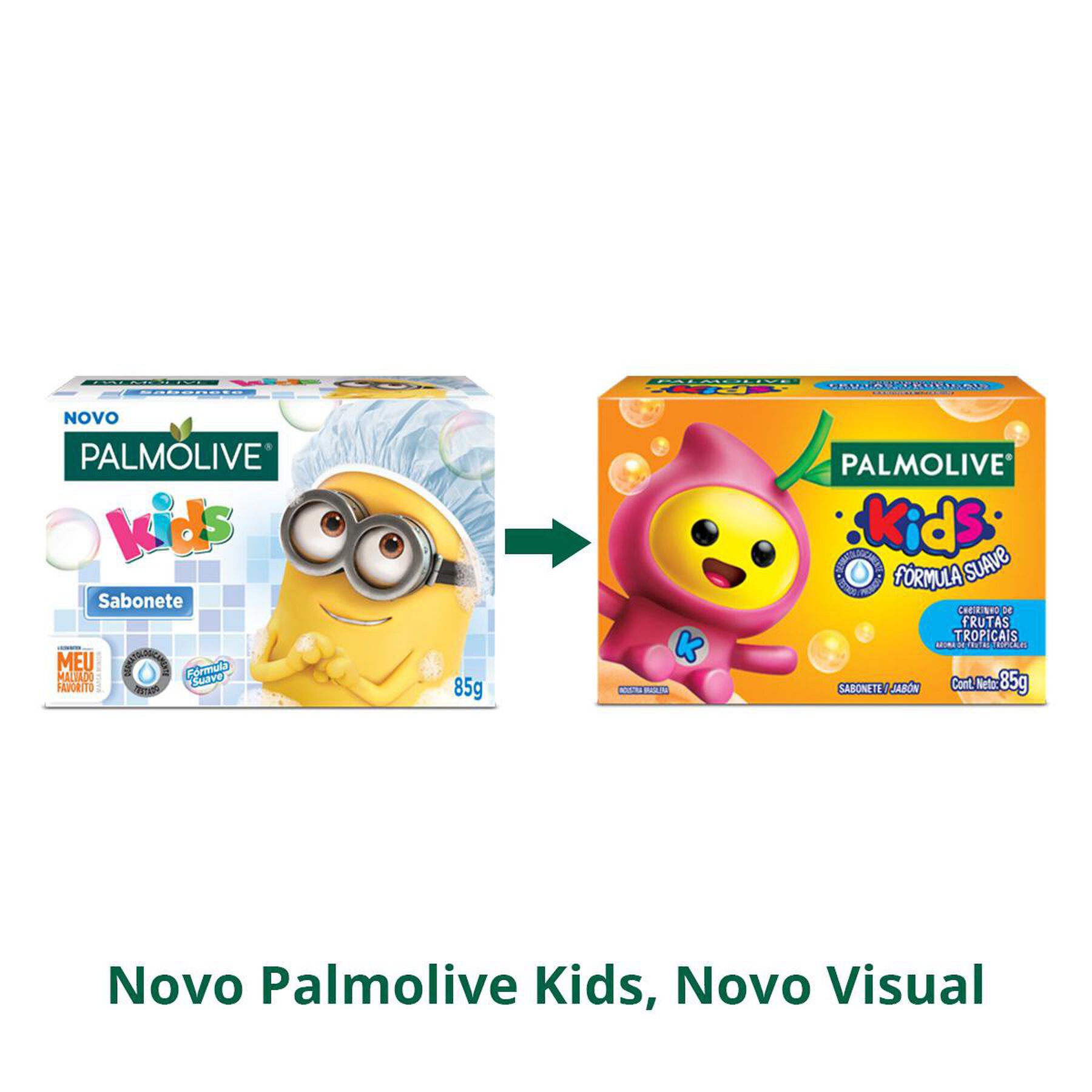 Sabonete Barra Frutas Tropicais Palmolive Kids Caixa 85g