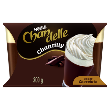 Sobremesa Láctea com Chantilly Chocolate Nestlé Chandelle Bandeja 200g 2 Unidades