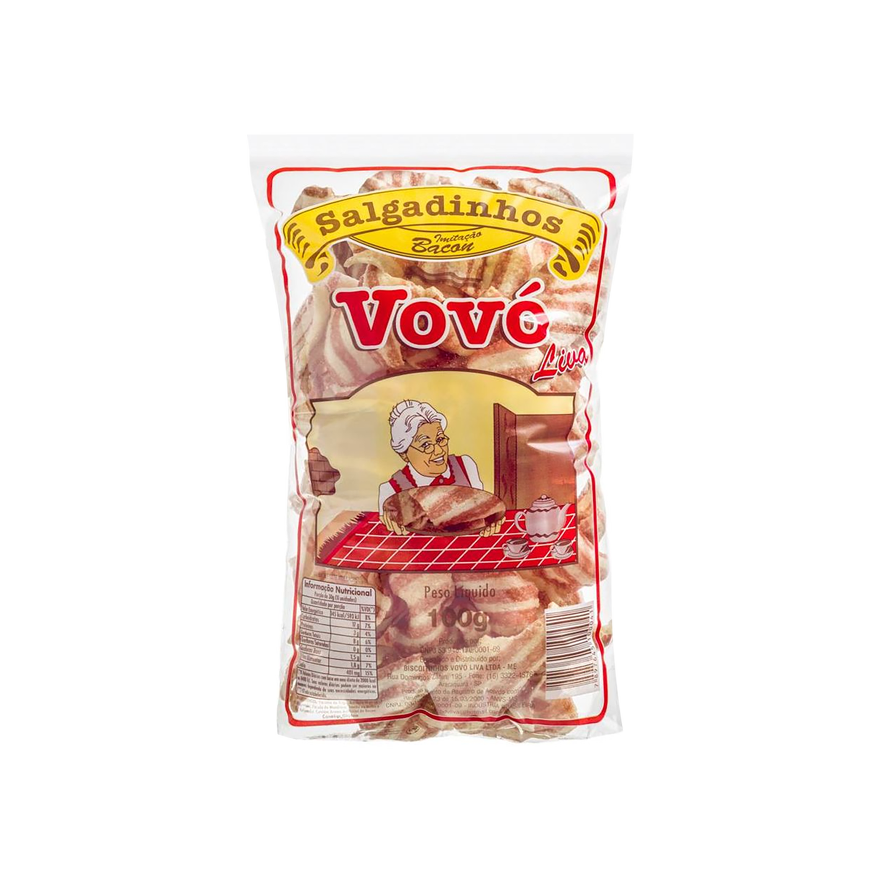 Salgadinho Bacon Vovo Liva 100g