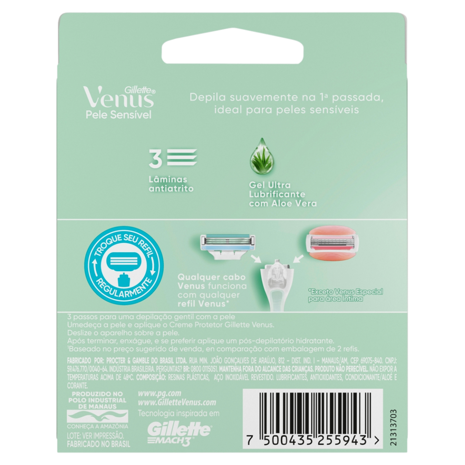 Carga de Aparelho para Barbear Gillette Venus C/8 Unidades Leve Mais Pague Menos