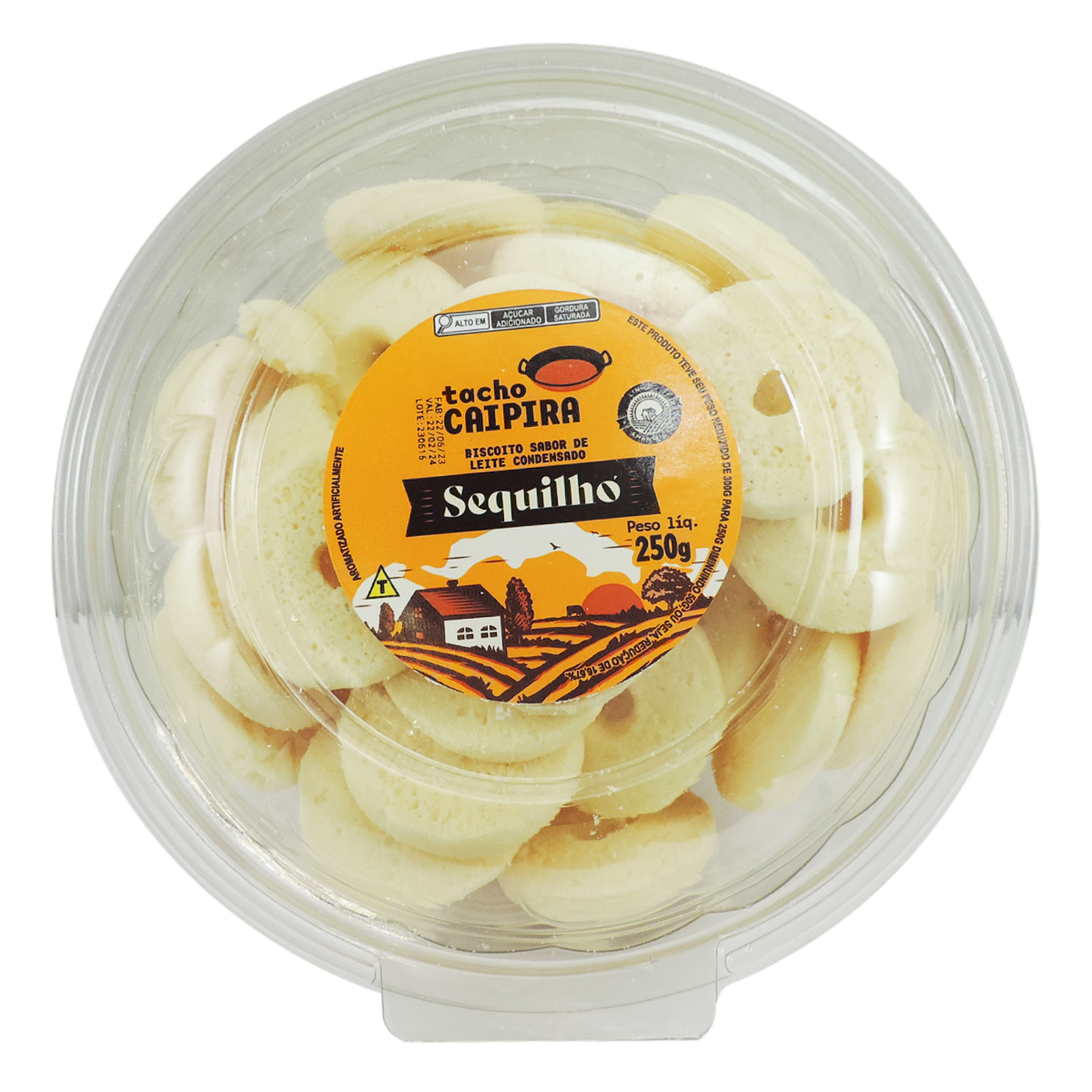 Biscoito Sequilho Leite Condensado Tacho Caipira Minnas Pote 250g
