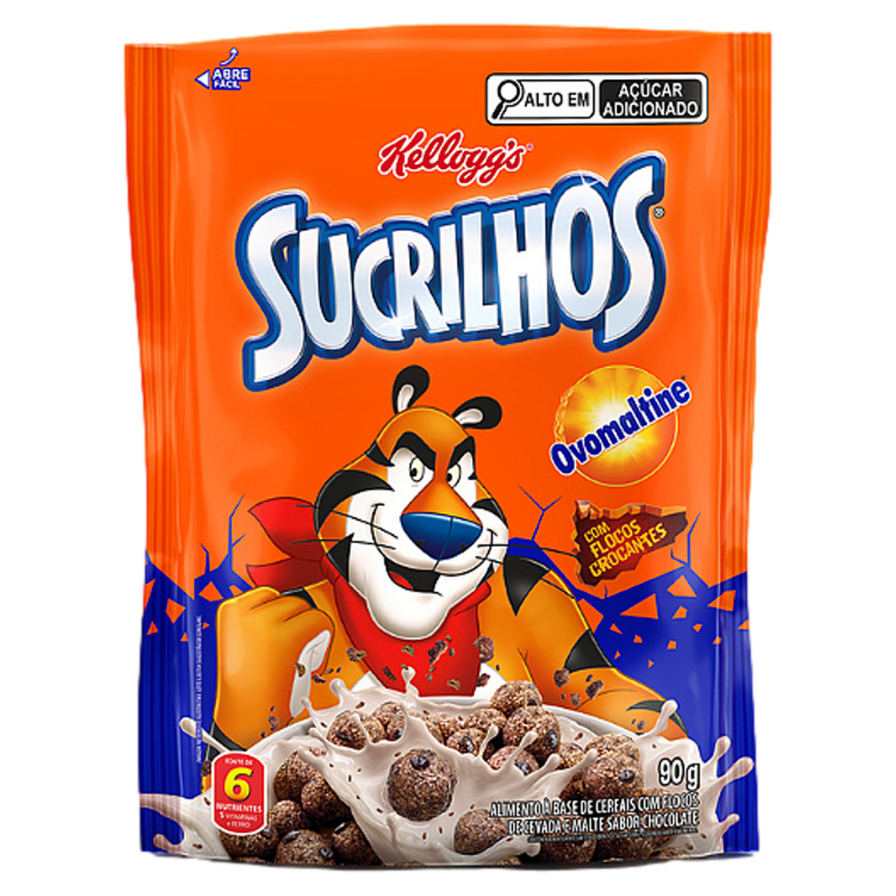 Cereal Matinal Sucrilhos Ovomaltine Kellogg's Sach&ecirc; 90g