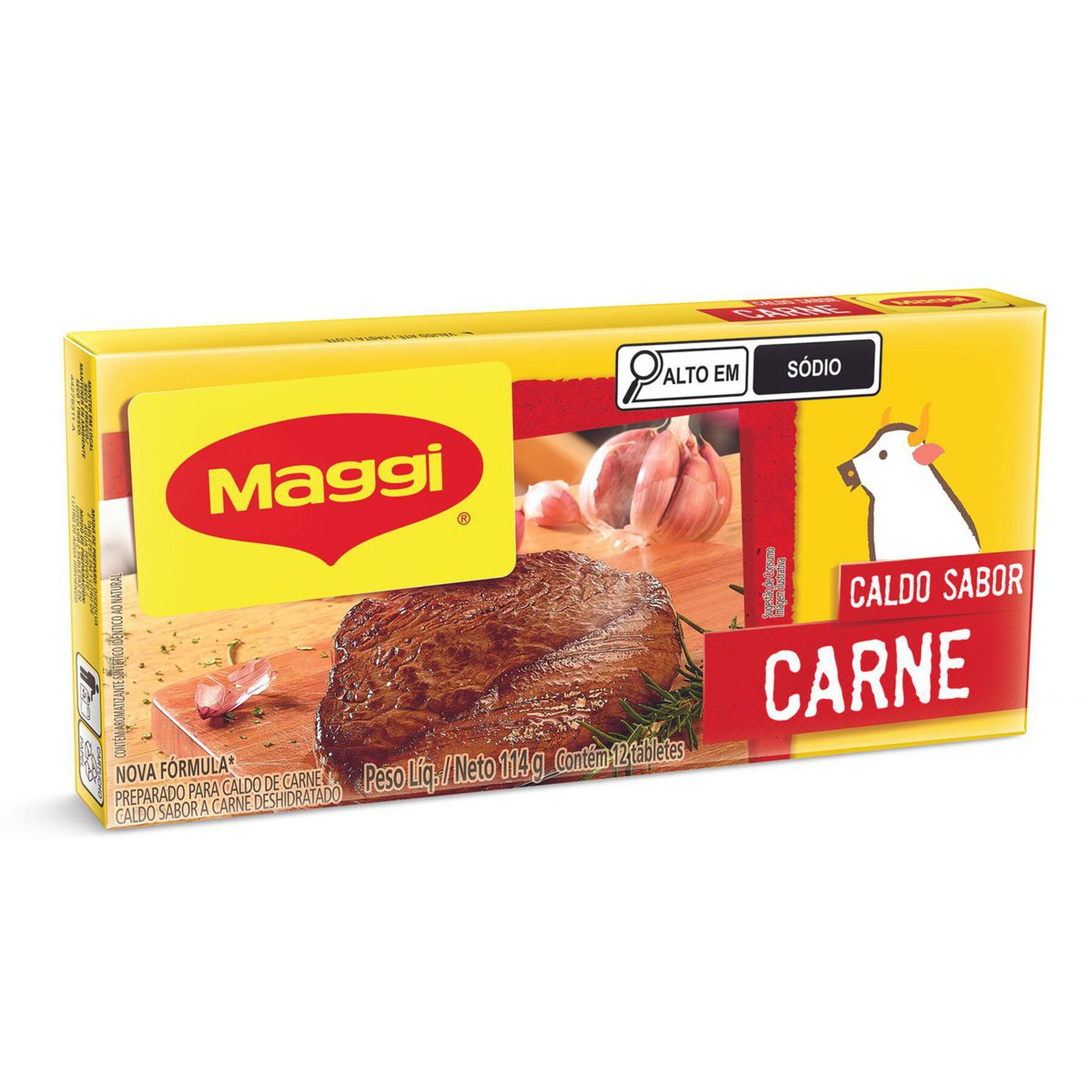Caldo Tablete Carne Maggi Caixa 114g C/12 Unidades&nbsp;