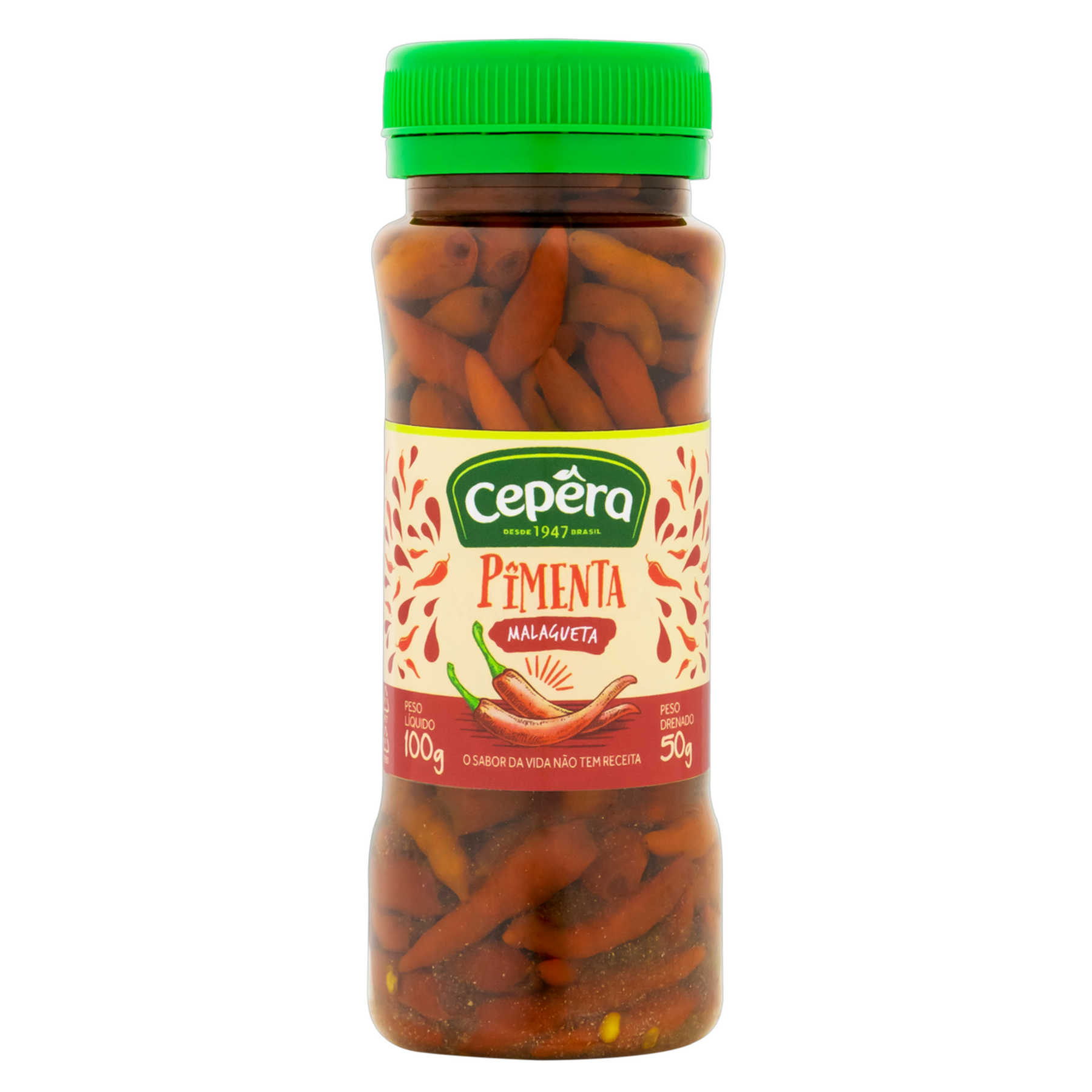 Pimenta-Malagueta em Conserva Cepêra Frasco 50g