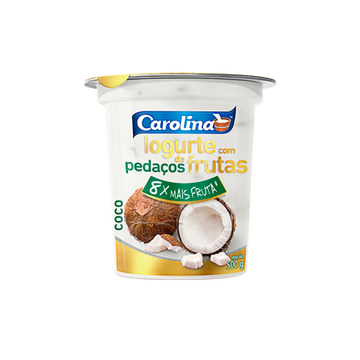 Iogurte Carolina com Pedaçoes de Coco 500g