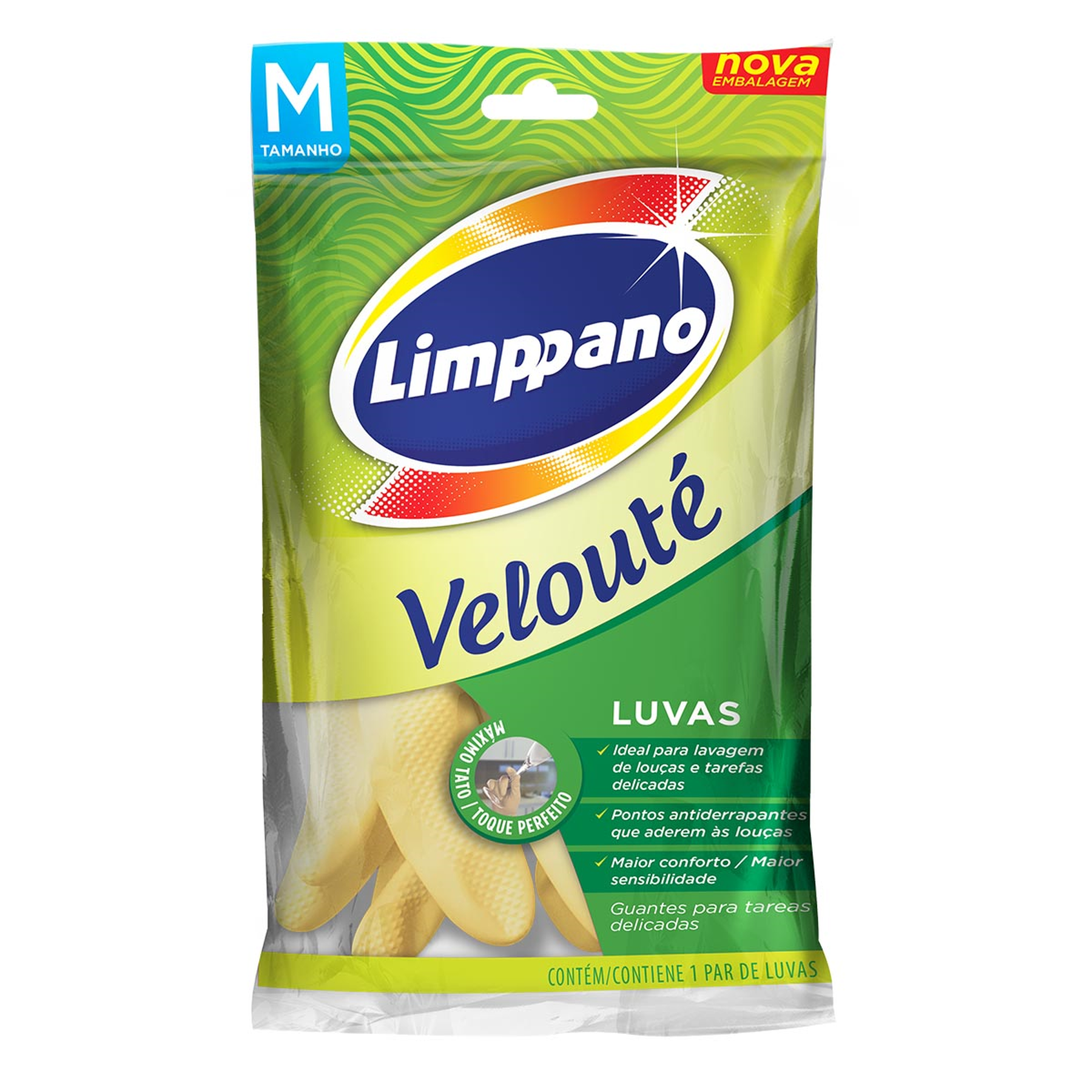 Luva Velout&eacute; Limppano Tam. M