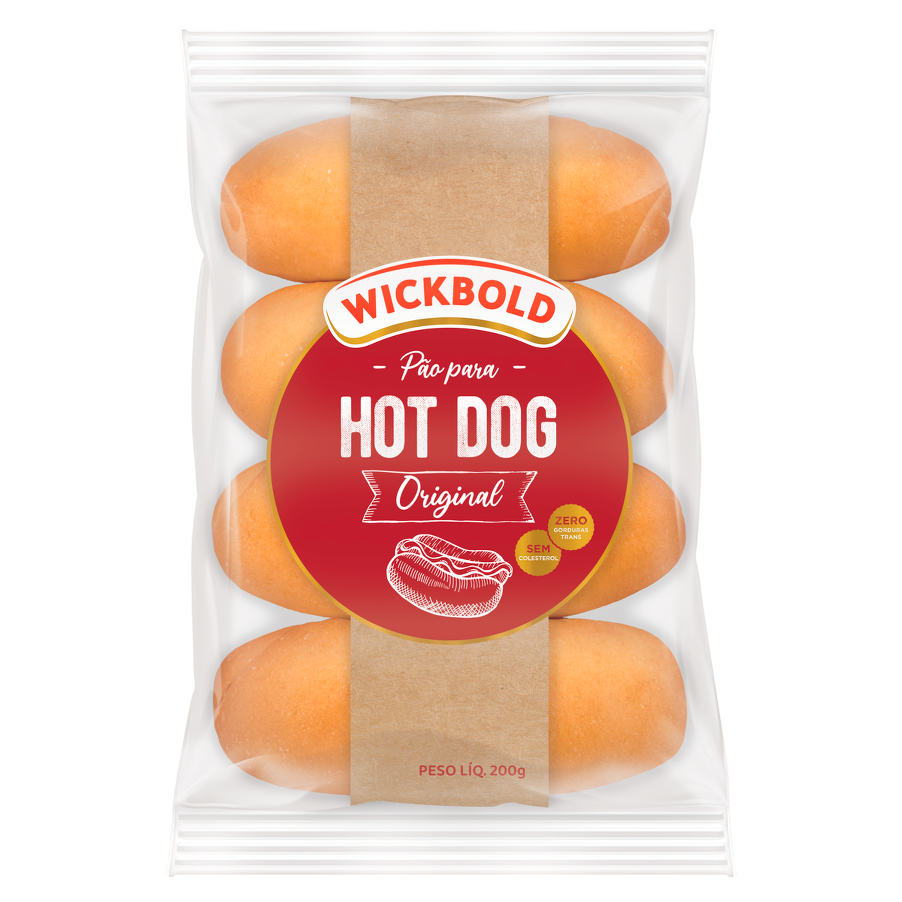 P&atilde;o para Hot Dog Original Wickbold Pacote 200g