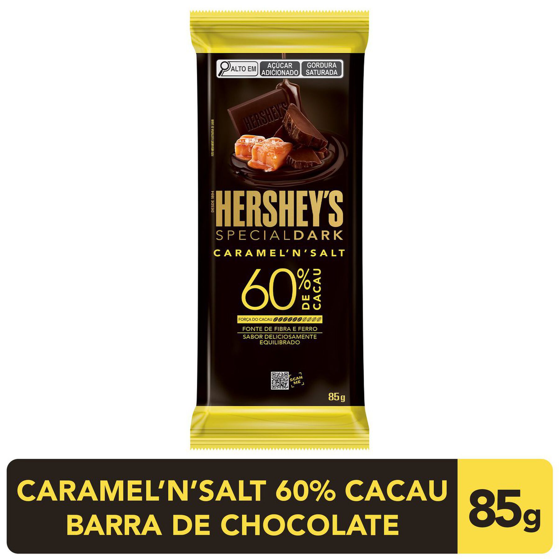 Chocolate Amargo 60% Cacau Caramel n Salt Hersheys Special Dark Pacote 85g