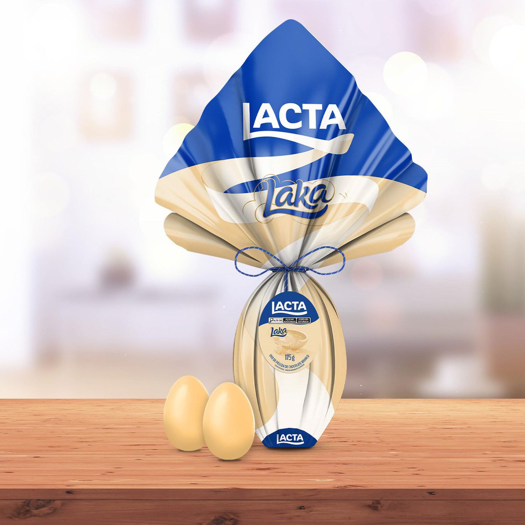 Ovo de Páscoa Branco Laka Lacta 175g
