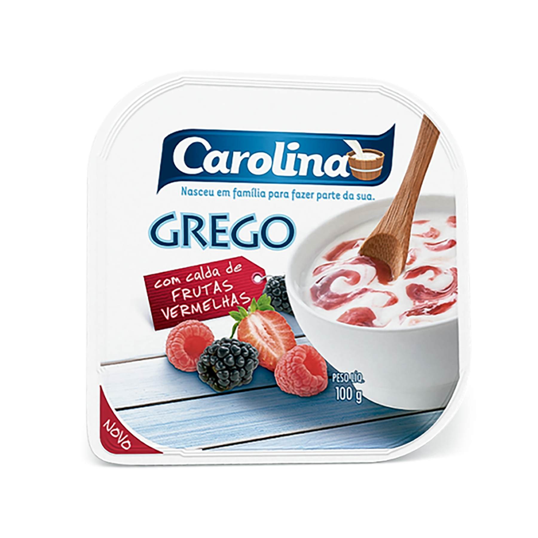 Iogurte Grego Frutas Vermelhas Carolina 90g