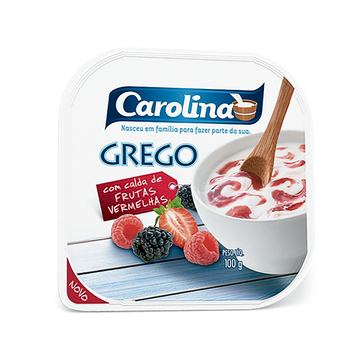 Iogurte Grego Frutas Vermelhas Carolina 90g