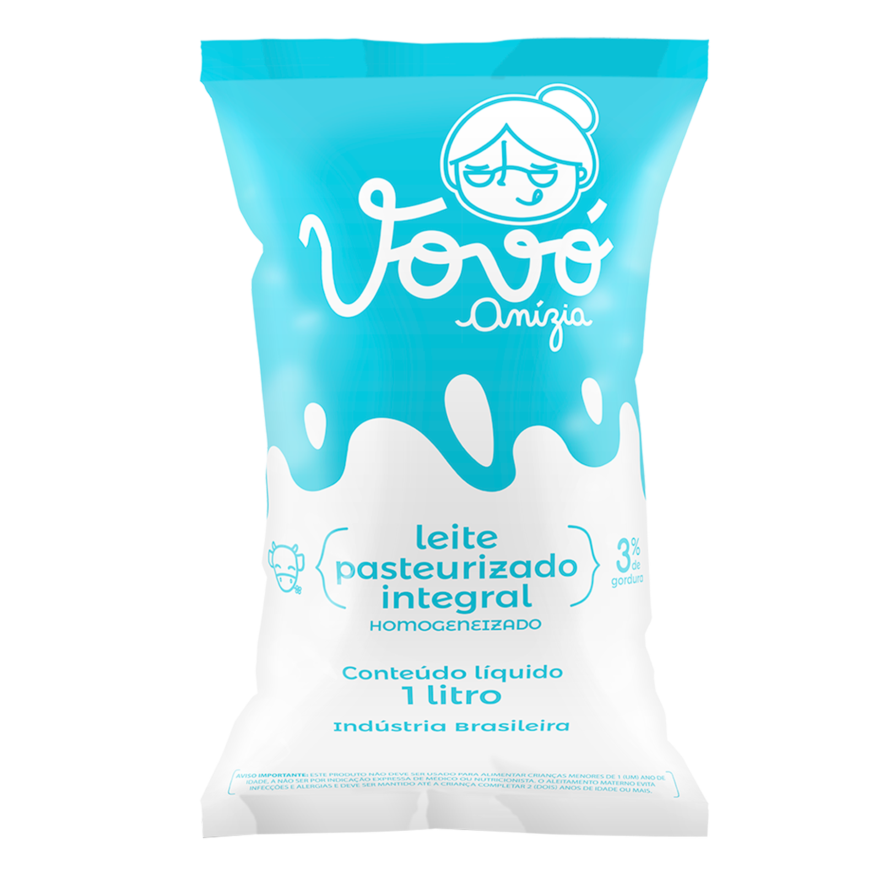 Leite Pasteurizado Integral Homogeneizado Vov&oacute; An&iacute;zia 1l