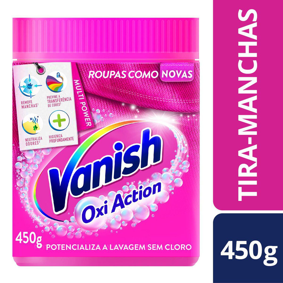 Tira-Manchas em P&oacute; Multiuso Vanish Oxi Action Pote 450g