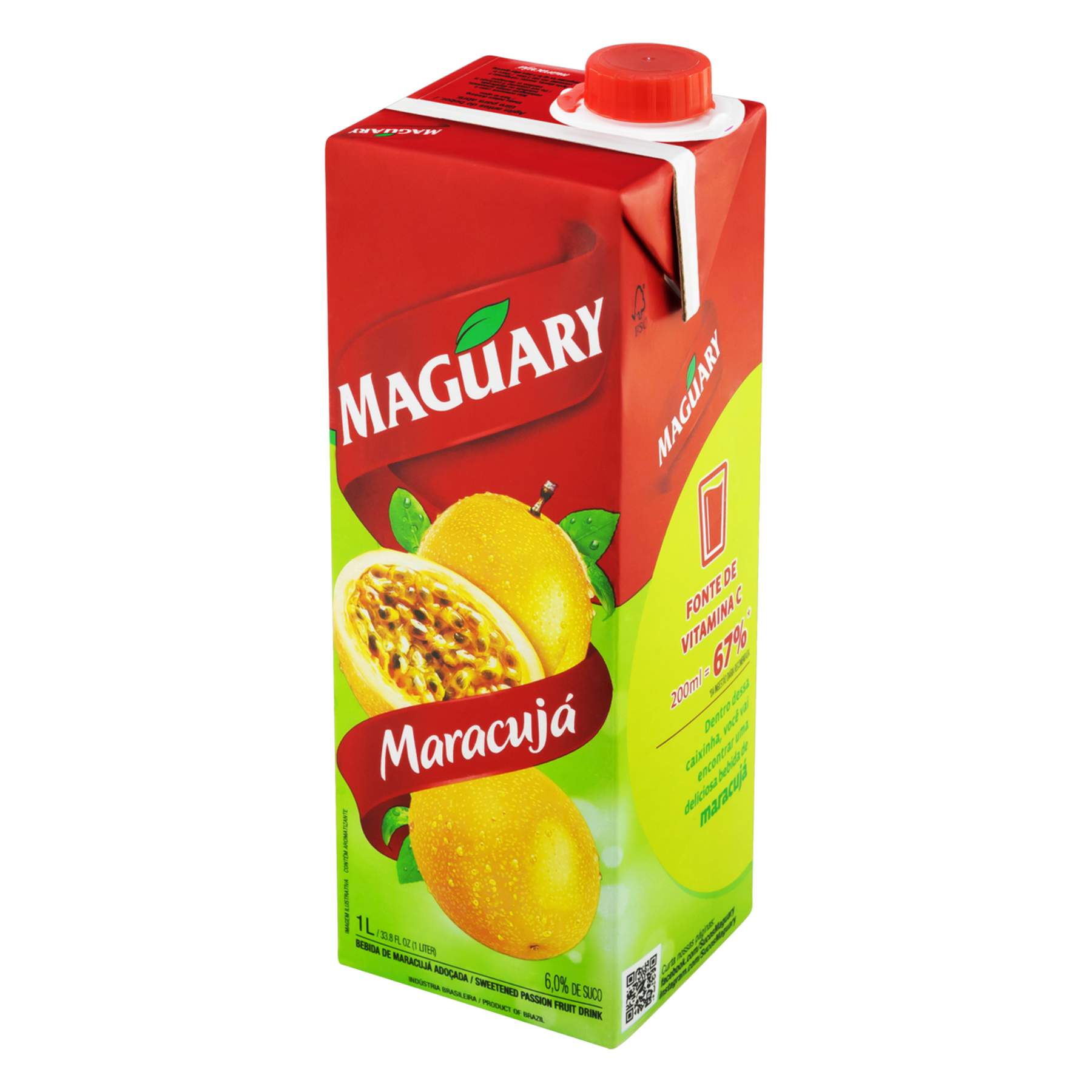 Bebida Ado&ccedil;ada Maracuj&aacute; Maguary Caixa 1l