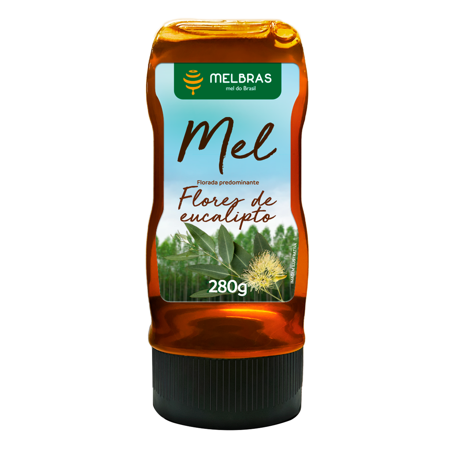 Mel Flores de Eucalipto Melbras Bisnaga 280g