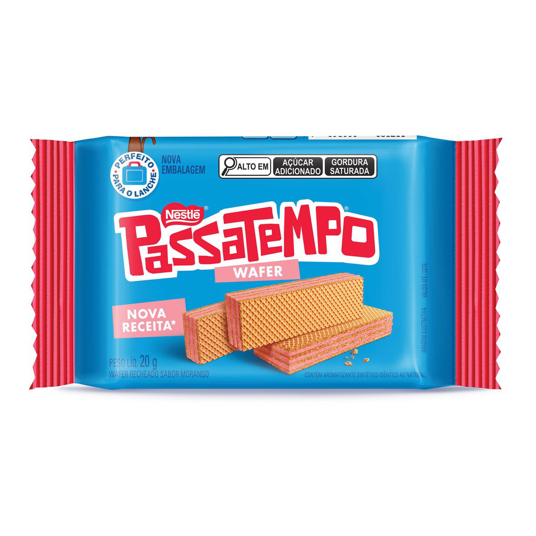 Biscoito Wafer Morango Passatempo 20g