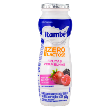 Iogurte Parcialmente Desnatado Frutas Vermelhas Zero Lactose Itambé Nolac Frasco 170g