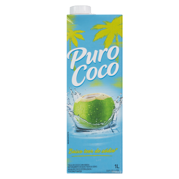 Água de Coco Esterilizada Puro Coco Caixa 1l