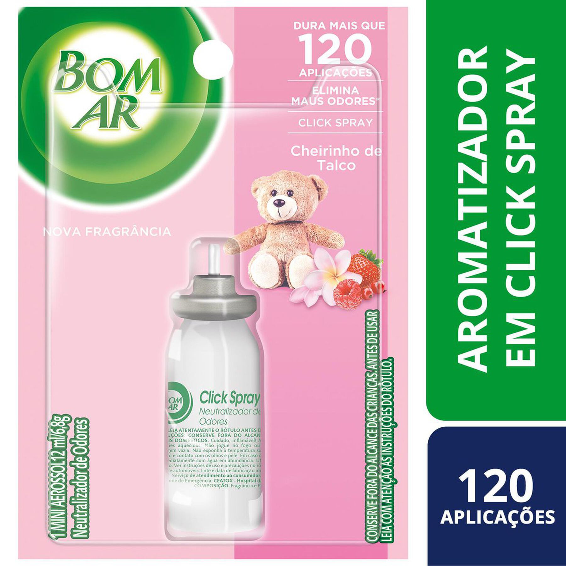 Odorizador de Ambiente Cheirinho de Talco Click Spray Air Wick Bom Ar Blister 12ml