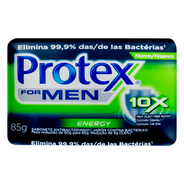Sabonete em Barra Antibacteriano Energy Protex For Men Cartucho 85g