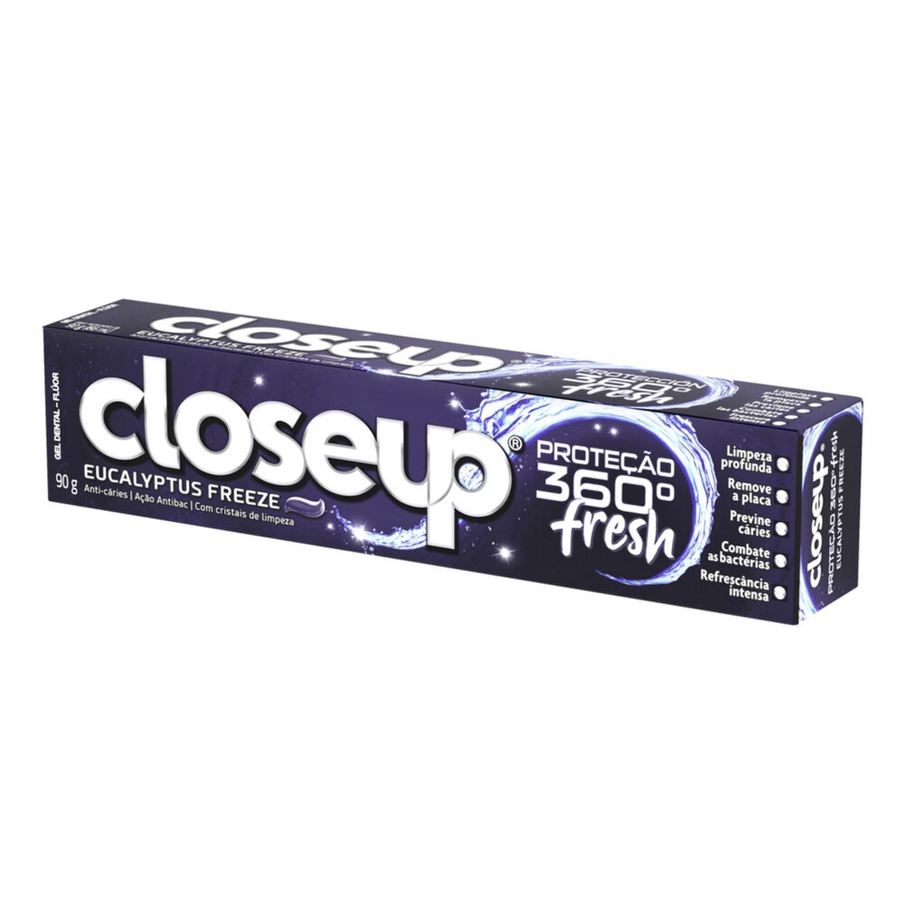 Gel Dental Eucalyptus Freeze Closeup Proteção 360° Fresh Caixa 90g