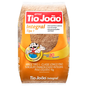 Arroz Integral Tio João Pacote 1kg
