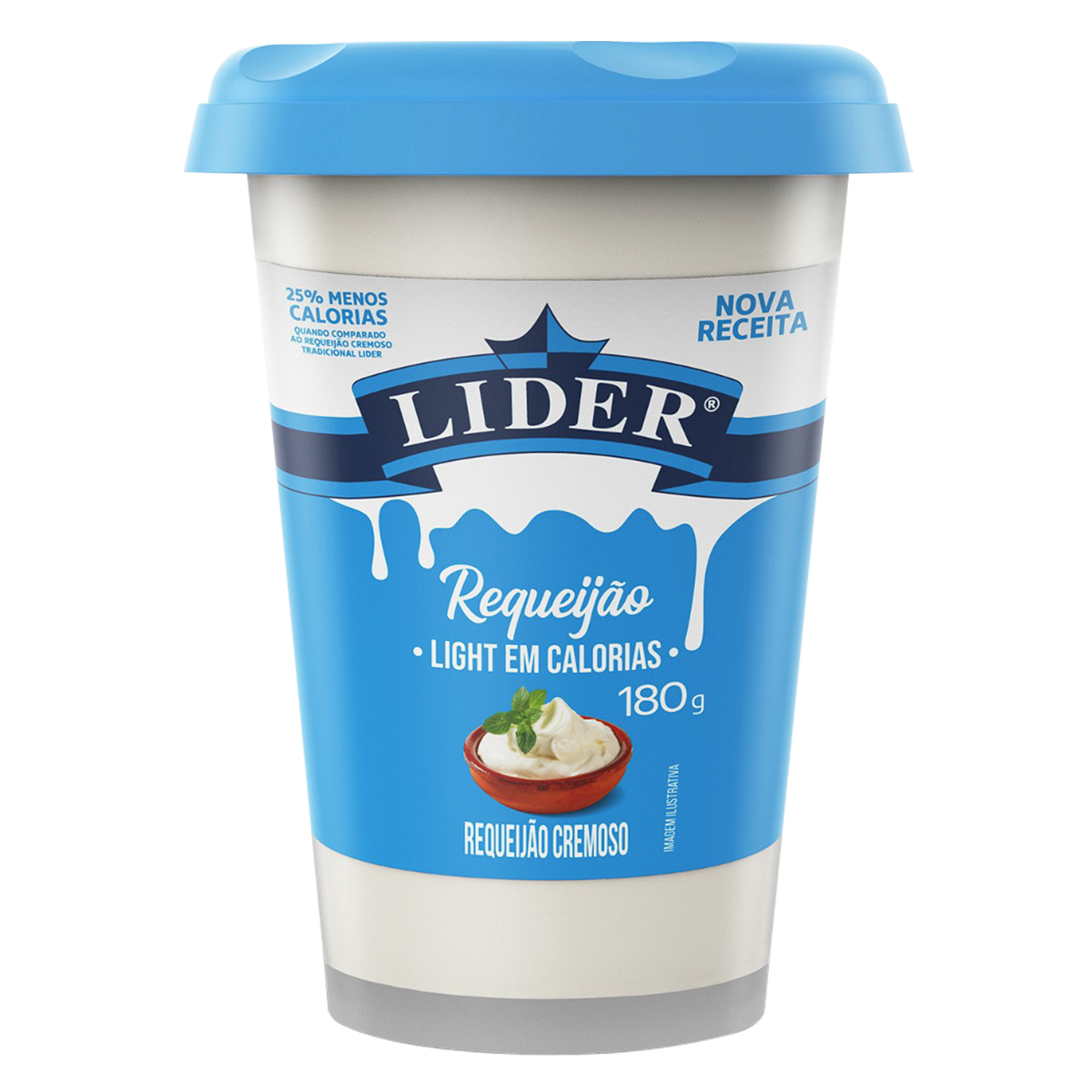 Requeij&atilde;o Cremoso Light Lider Copo 180g