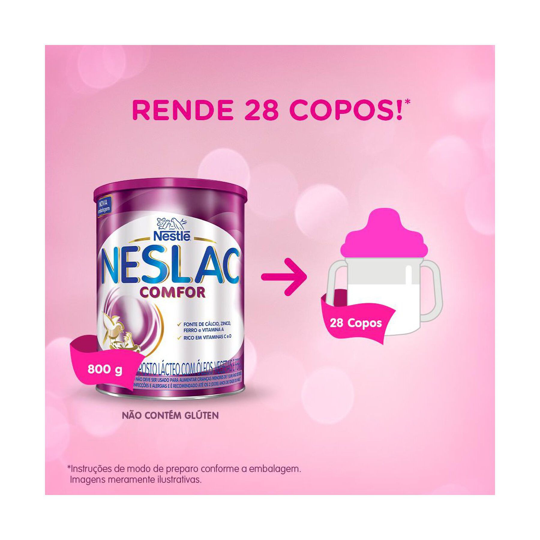 Composto lácteo NESLAC comfor 800g