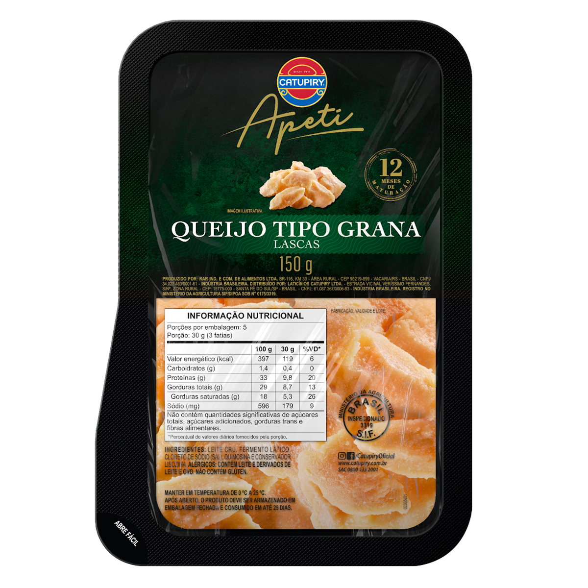 Queijo Grana Lascas Apeti Catupiry 150g