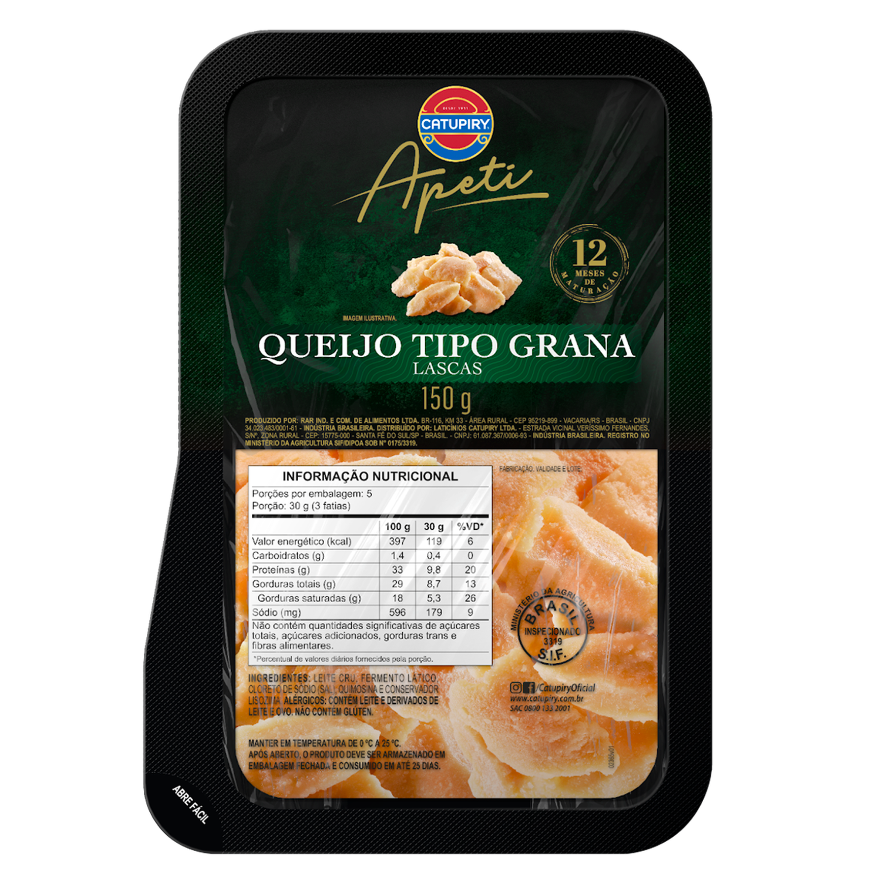 Queijo Grana Lascas Apeti Catupiry 150g