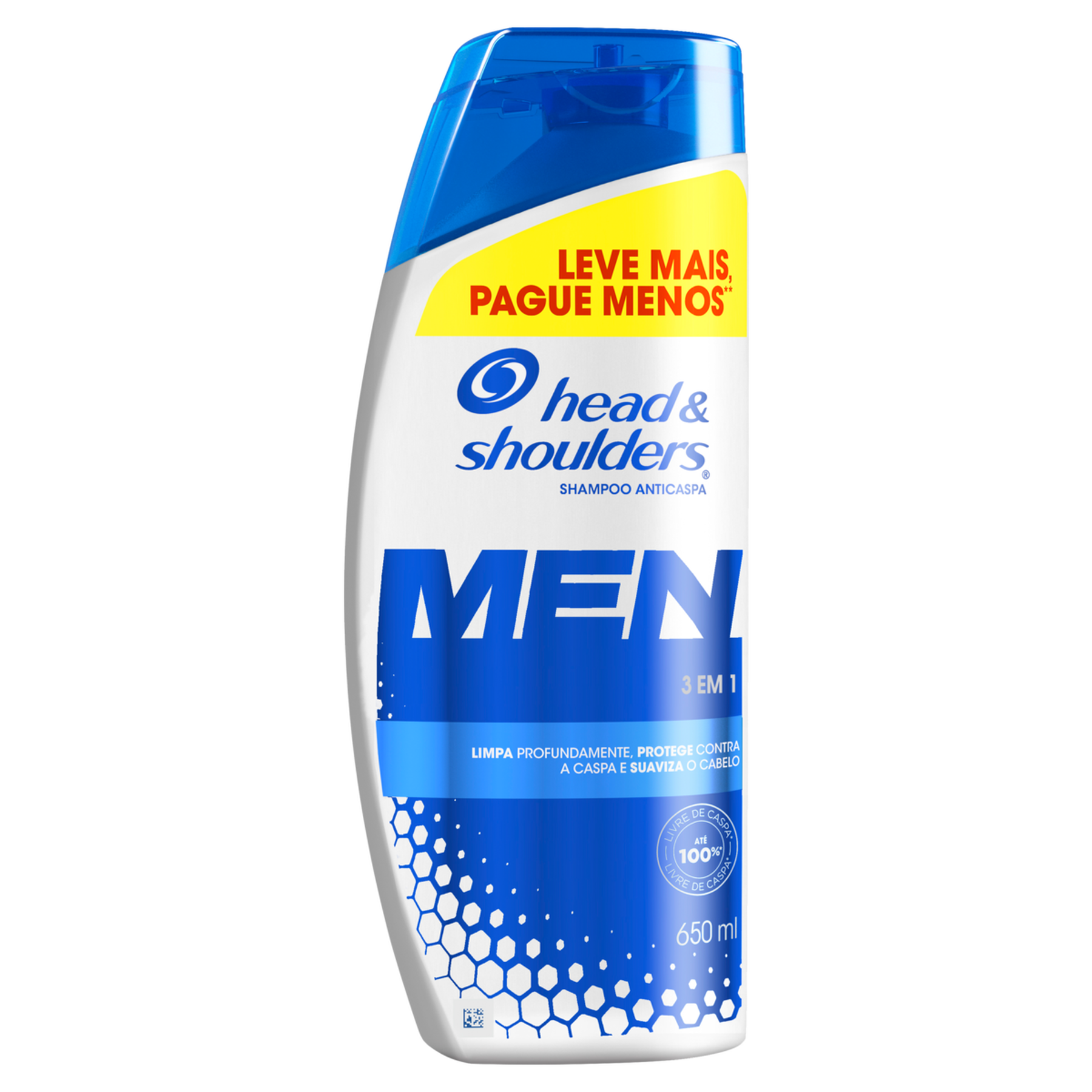 Shampoo Anticaspa Head e Shoulders Men Frasco 650ml - Embalagem Leve Mais Pague Menos