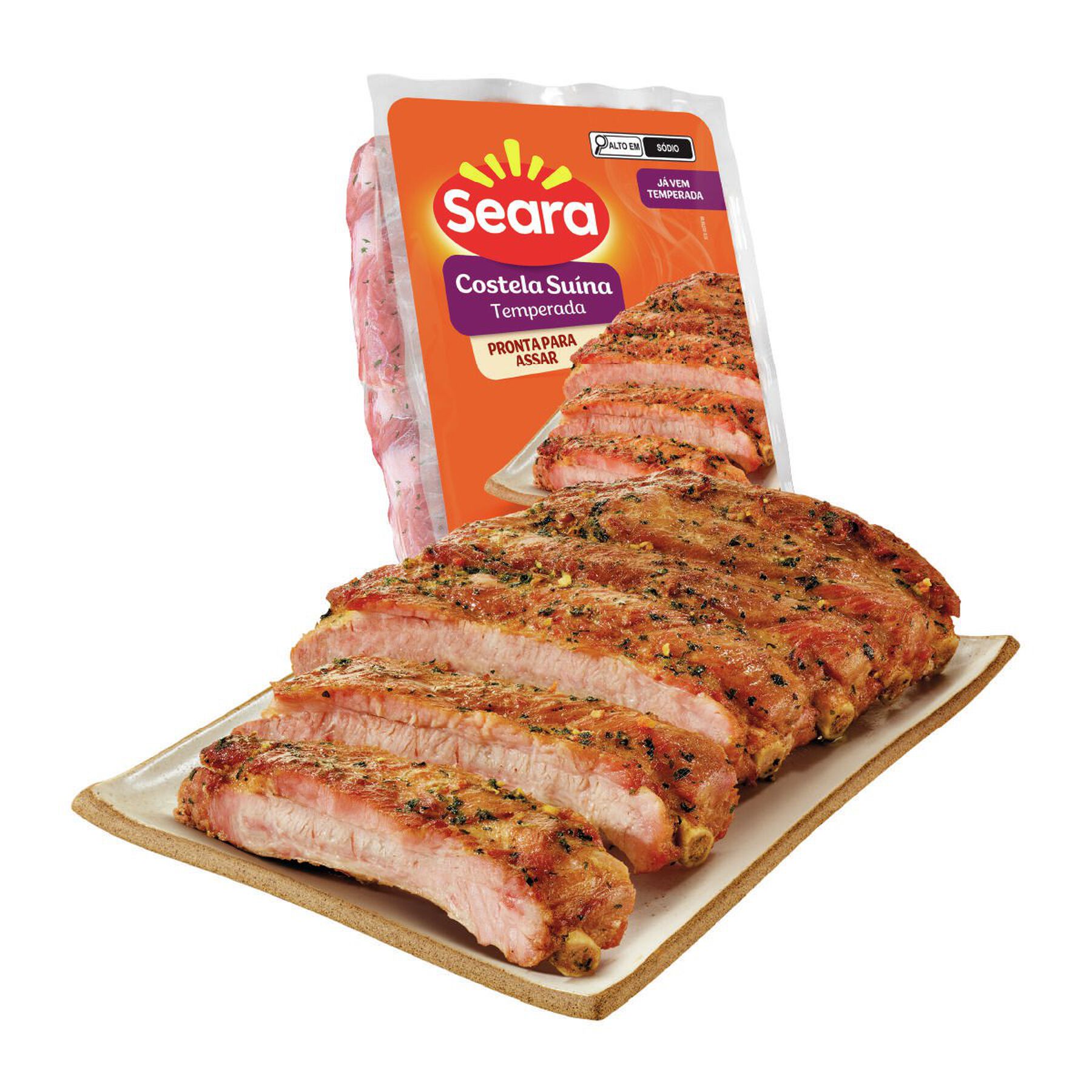 Carne Temperada Costela Suína Seara aprox. 800g