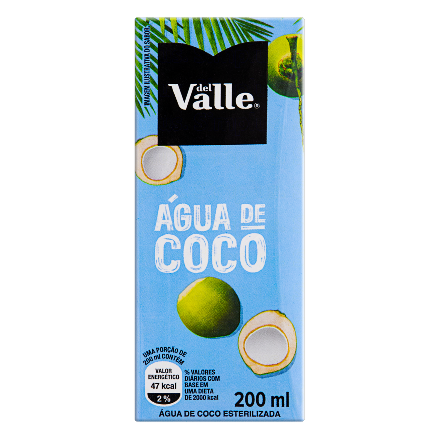 Água de Coco Esterilizada Del Valle Caixa 200ml