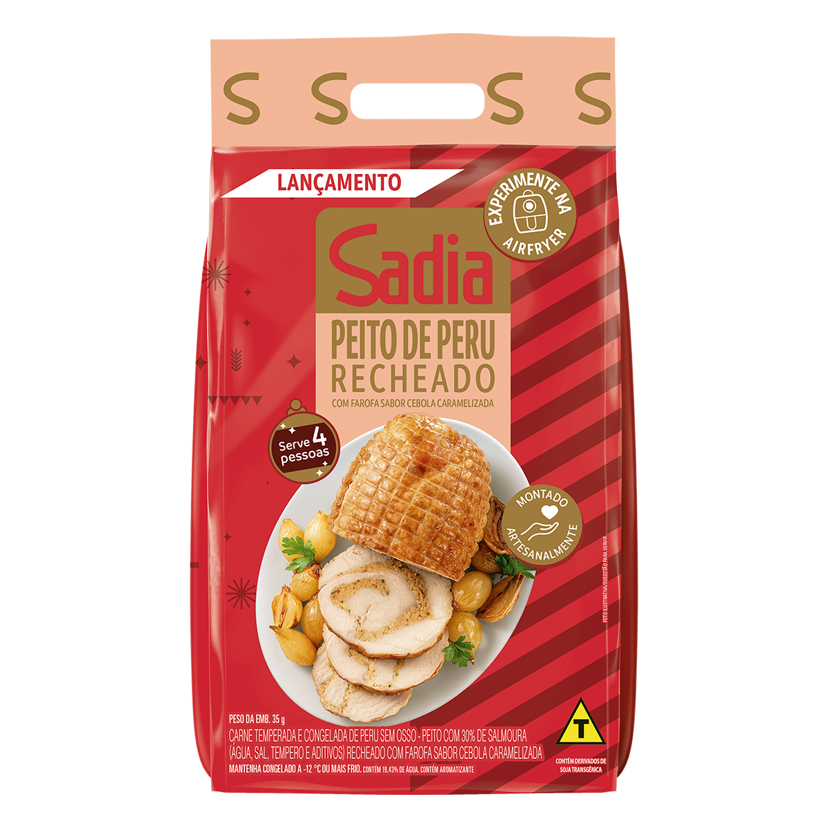 Peito de Peru Recheado com Farofa Cebola Caramelizada Sadia aprox. 1.000g