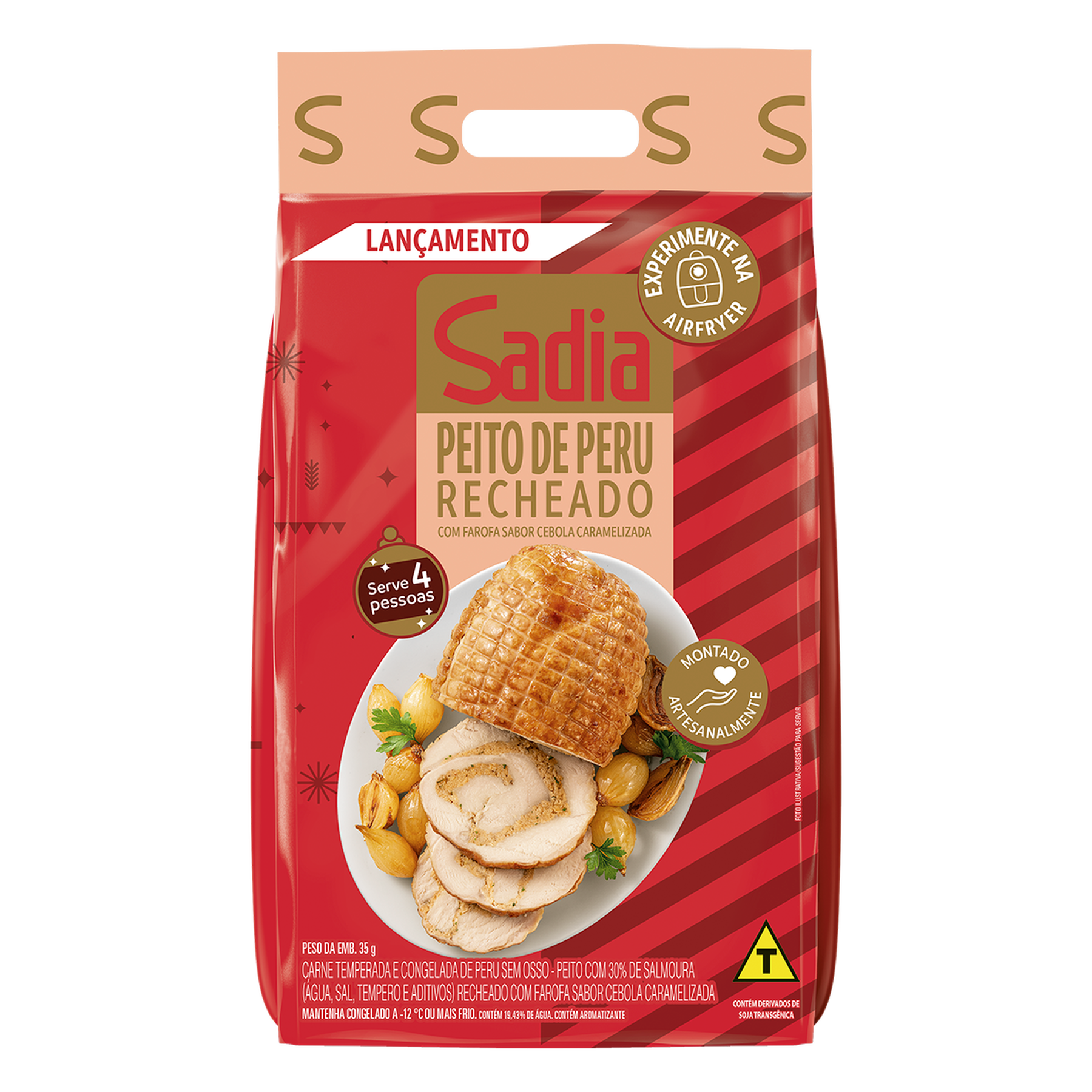 Peito de Peru Recheado com Farofa Cebola Caramelizada Sadia aprox. 1.000g