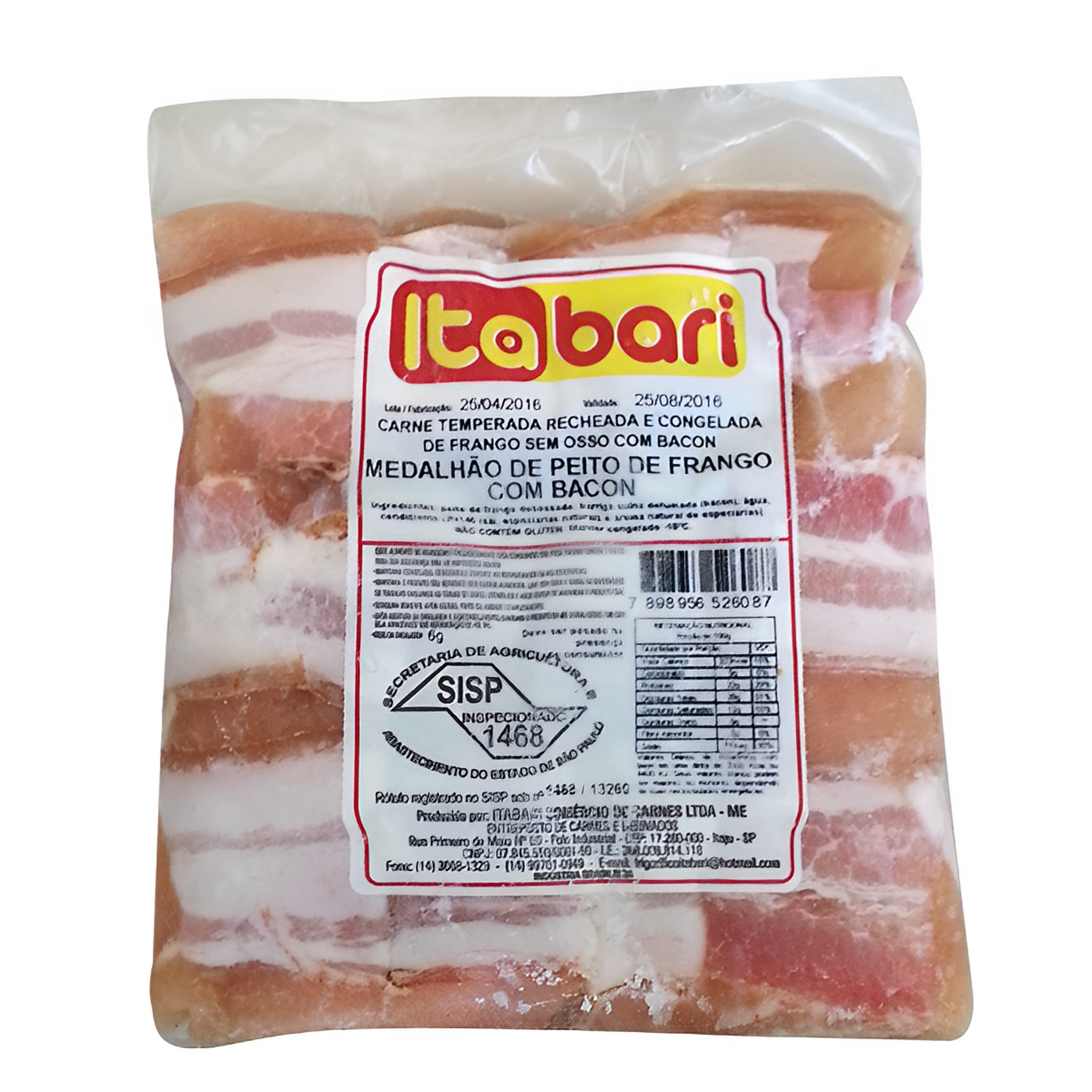 Medalhão Frango e Bacon Itabari aprox. 500g