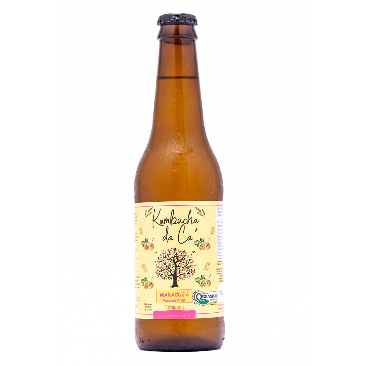 Bebida Maracuj&aacute; Kombucha da C&aacute; Garrafa 365ml