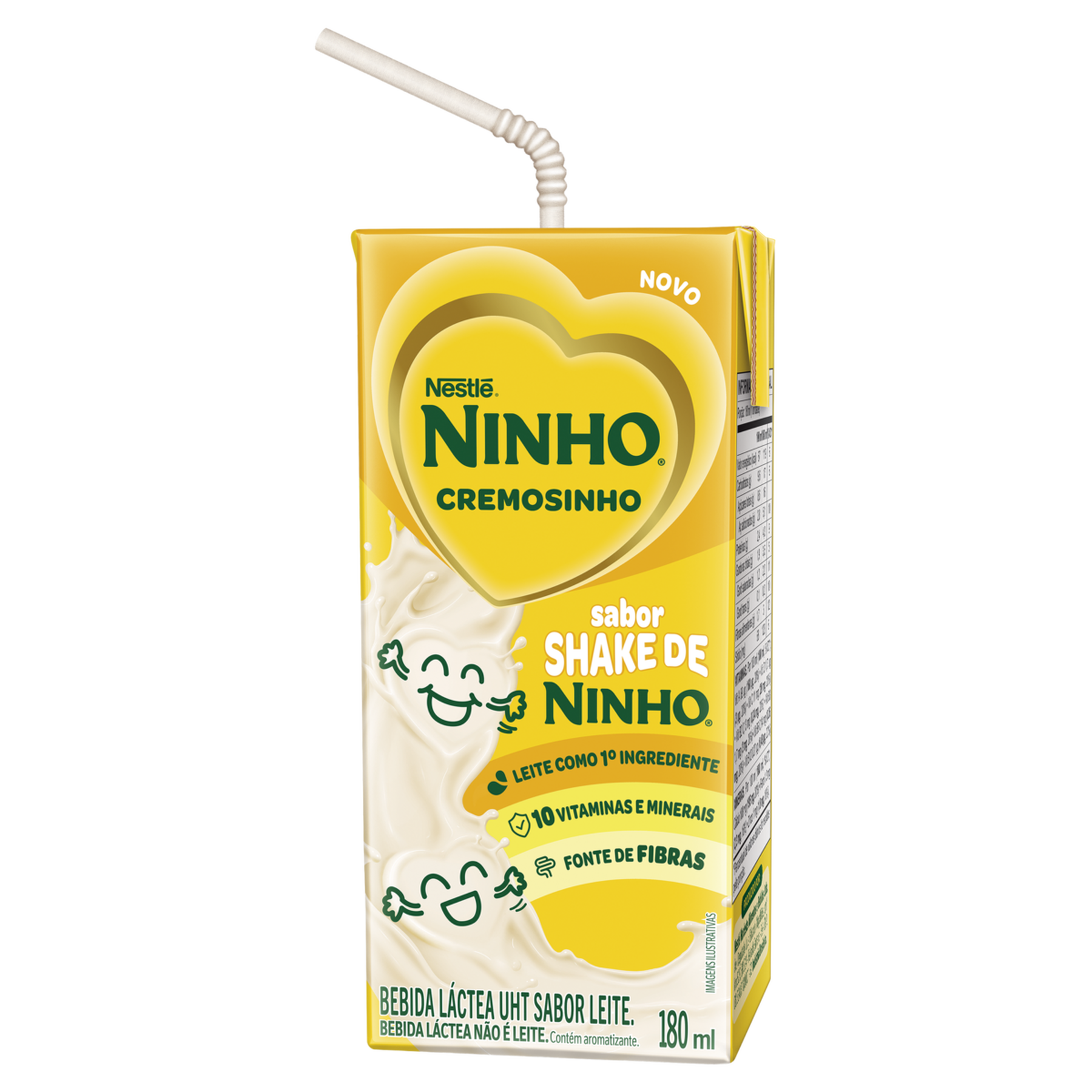 Bebida L&aacute;ctea UHT Shake de Ninho Cremosinho Caixa 180ml