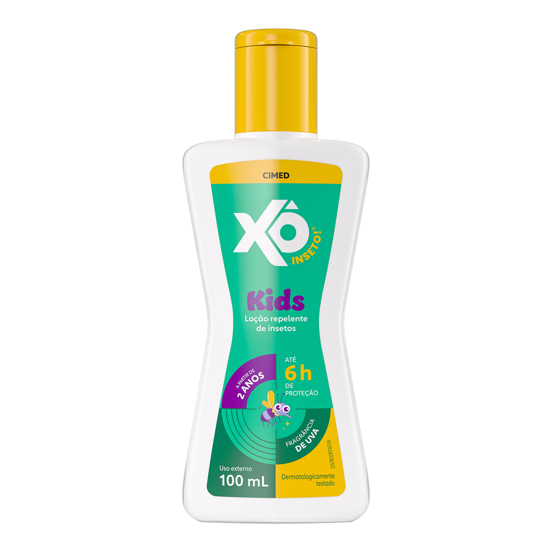 Repelente Lo&ccedil;&atilde;o Uva X&ocirc; Inseto! Kids Squeeze 100ml