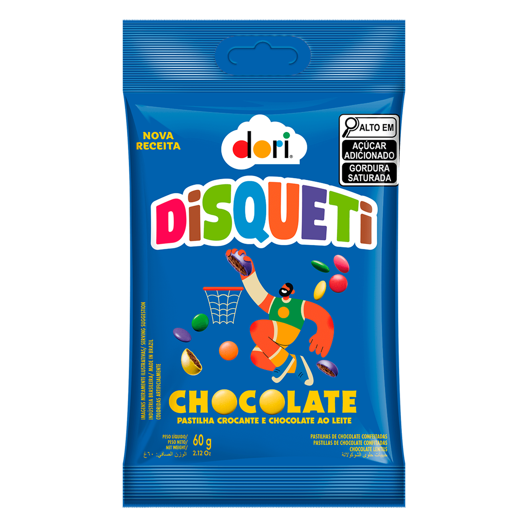 Chocolate ao Leite Disqueti Dori 60g